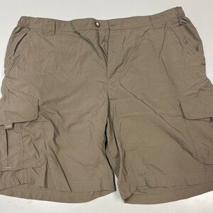 Columbia Mens Titanium Omni Dry Brown Tan Shorts Size XXL Titanium Omni Dry